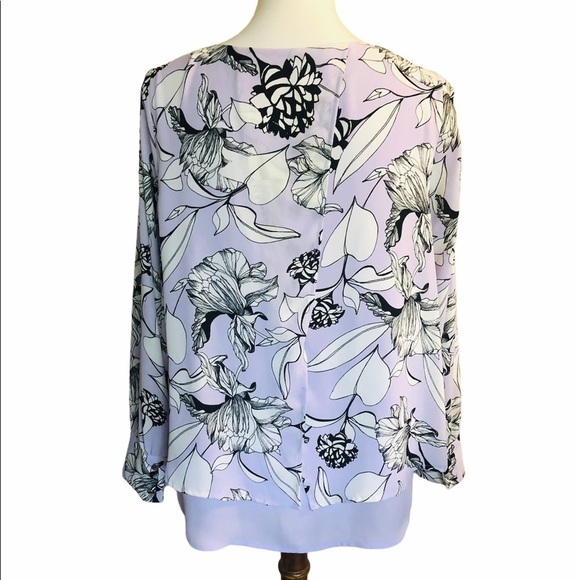 Pastel Layered Dress Blouse Top - Picture 10 of 10